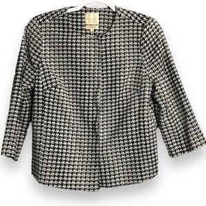 The Limited Scandal Collection Houndstooth Blazer Jacket Women's M Black Career